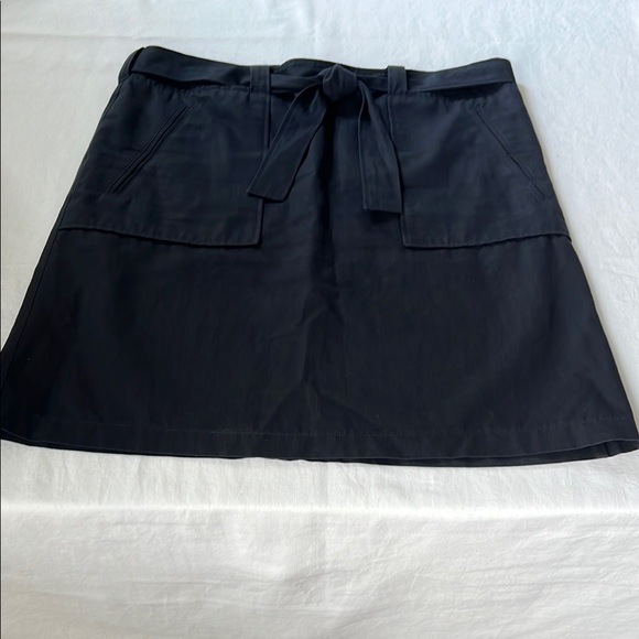 A.P.C. Dresses & Skirts - A.P.C. Navy A-Line Mini Skirt with Tie Front